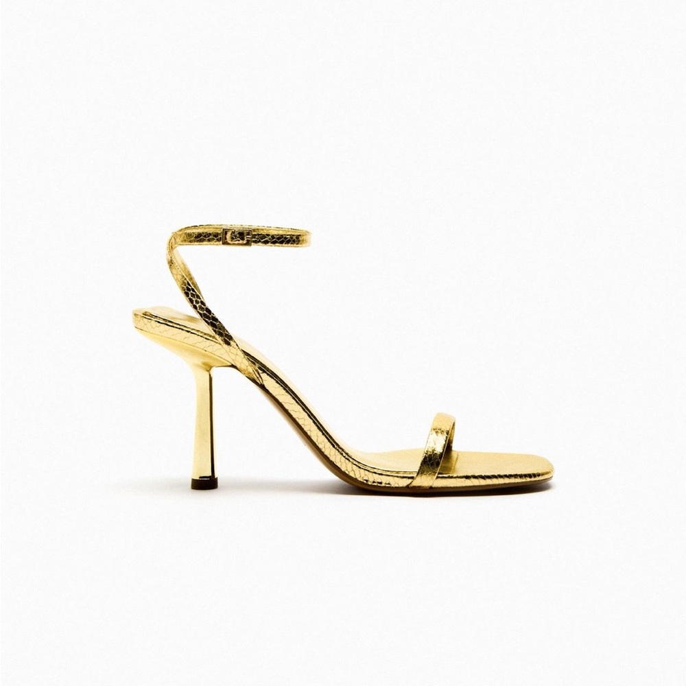 Zara Gold Heels